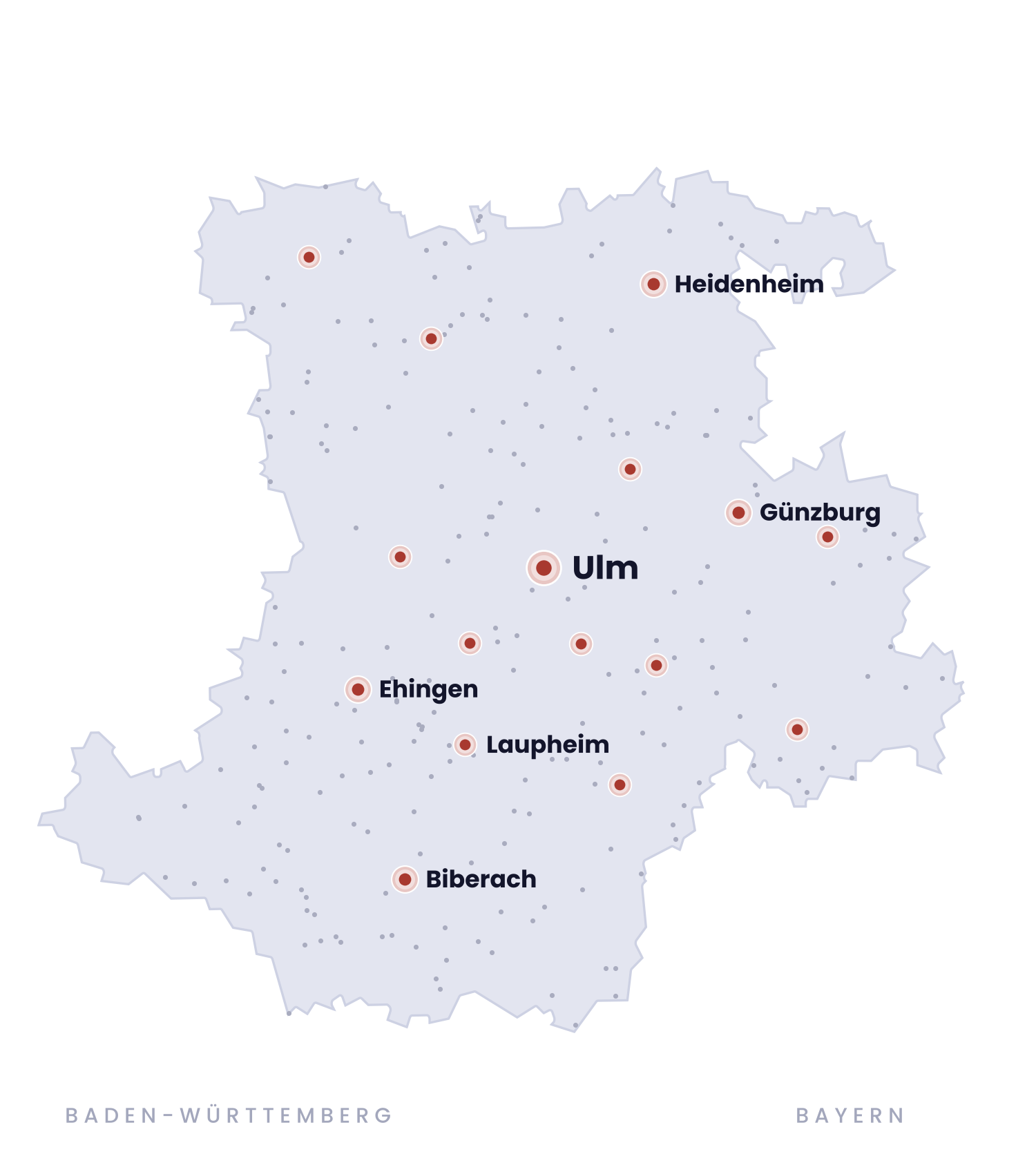 Regionalkarte Ulm und Umgebung